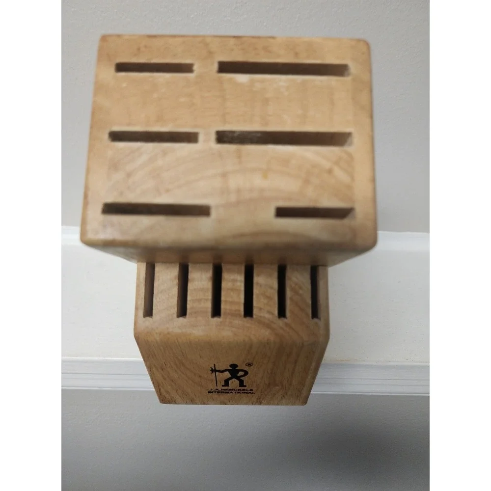 J.A.‎ Henckels International 12 slot Knife Block Solid Wood Blonde